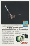 Canon Camera's - Vintage Ad - (Wildlife as Canon Sees It) # 1043 - 1980's (Copy)