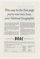 B.O.A.C. Airways & Vacations - Vintage Ad (All Over the World) - # 1056 - 1960's