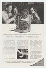 Load image into Gallery viewer, Kodak Sound 8 Projectors - Vintage Ad (Add Sound to Your 8mm Movies) - # 1057 - 1960's
