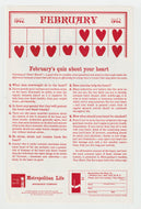 Metropolitan Life Insurance - Vintage Ad - (February's Quiz About Your Heart) - # 1063 - 1960's