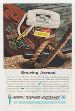 Load image into Gallery viewer, General Telephone and Electronics - Vintage Ad - (Growing Abroad) - # 1087 - 1960's
