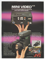 JVC Mini Video Camera - Vintage Ad (Ultra Portable for Recording) - # 1096 - 1980's