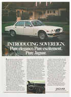 Sovereign - Jaguar Automobiles - Vintage Ad - (Pure Elegance) - # 1104 - 1980's