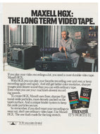 Maxwell HGX Video Tapes - Vintage Ad - (The Long Term Video Tape) - # 1112 - 1980's