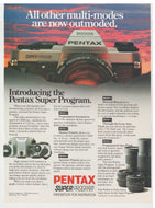 Pentax Camera's and Lenses - Vintage Ad - (Pentax Super Program) - # 1117 - 1980's