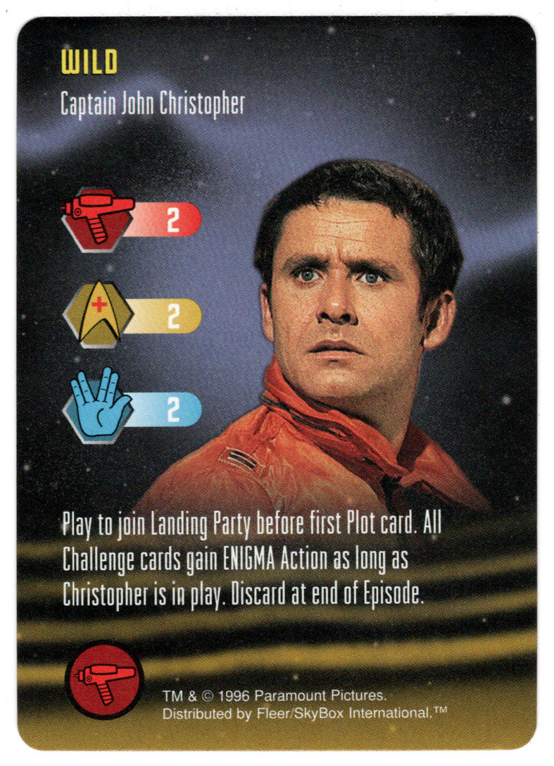 Wild - Captain John Christopher (Trading Card) - Star Trek The Card Game - 1996 Skybox - Mint