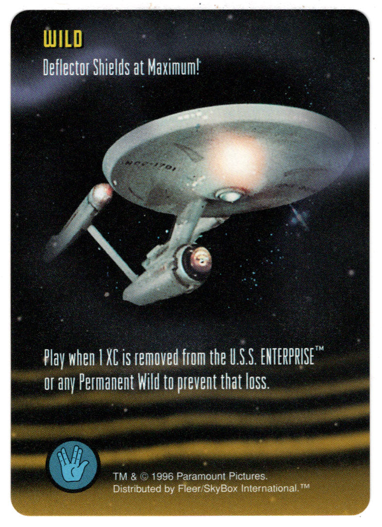 Wild - Deflector Shields at Maximum (Trading Card) - Star Trek The Card Game - 1996 Skybox - Mint