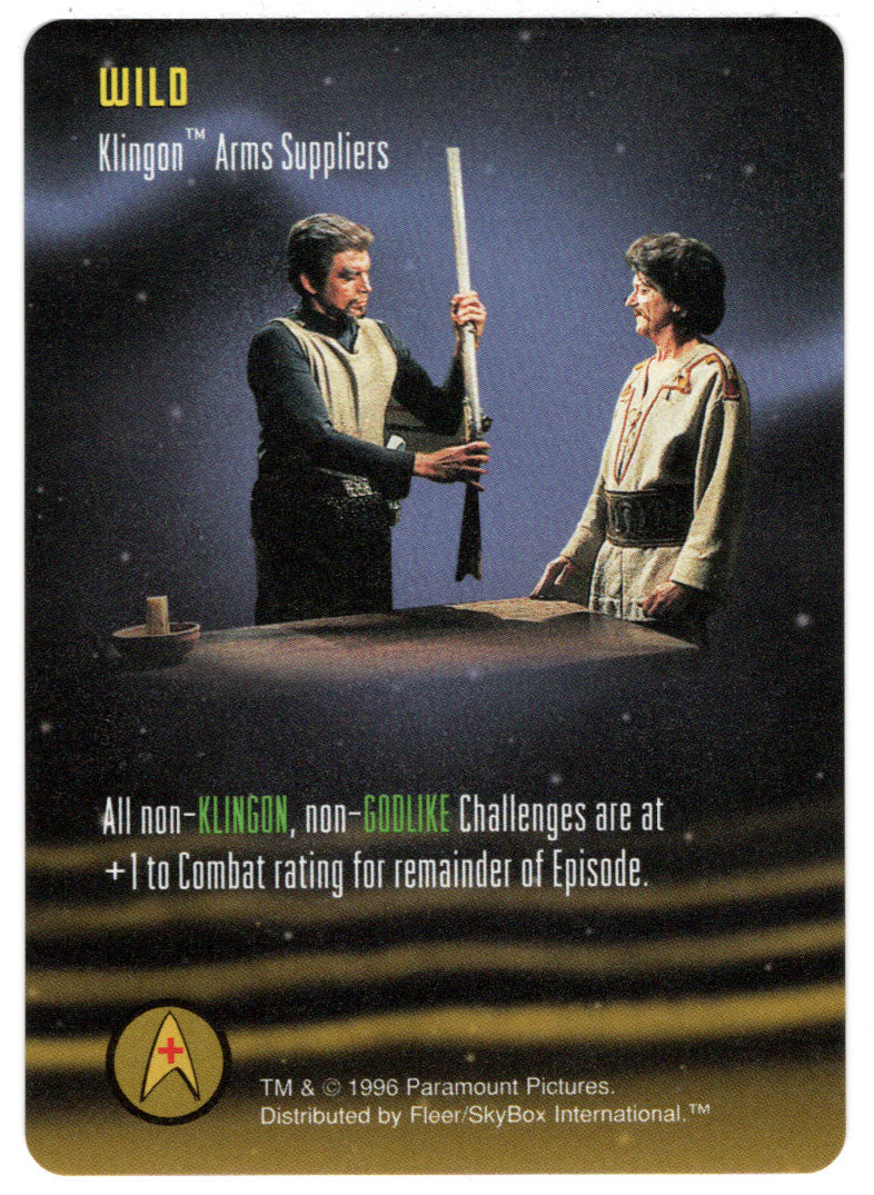 Wild - Klingon Arms Suppliers (Trading Card) - Star Trek The Card Game - 1996 Skybox - Mint