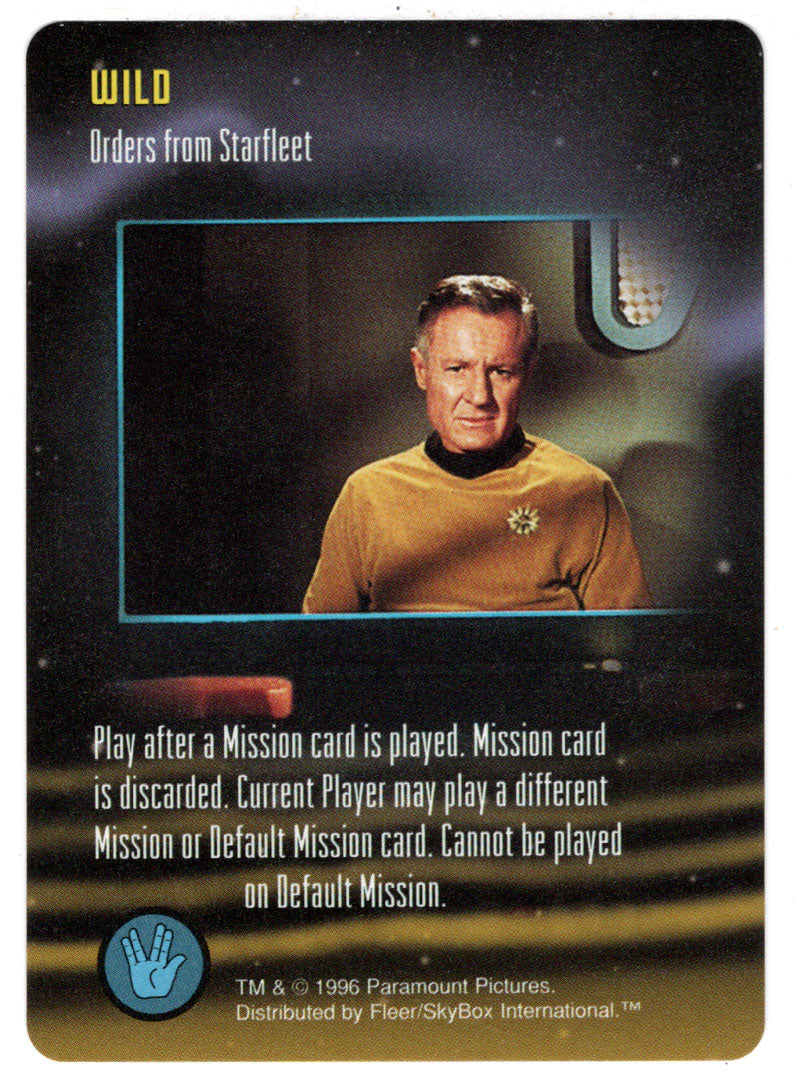 Wild - Orders from Starfleet (Trading Card) - Star Trek The Card Game - 1996 Skybox - Mint
