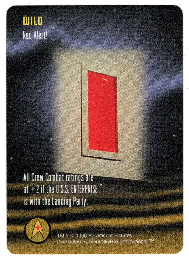 Wild - Red Alert (Trading Card) - Star Trek The Card Game - 1996 Skybox - Mint