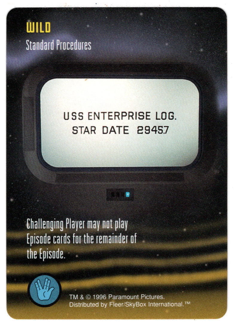 Wild - Standard Procedures (Trading Card) - Star Trek The Card Game - 1996 Skybox - Mint