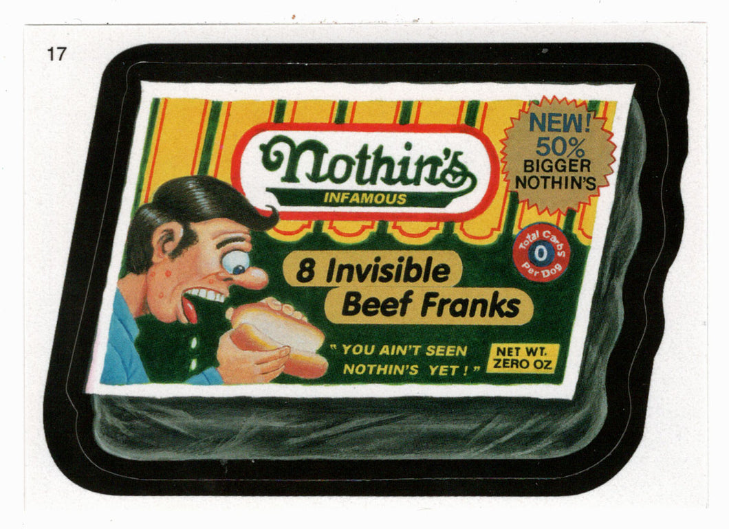 Nothin's Invisible Beef Franks (Trading Card) Wacky Packages All-New Series 2 Stickers - 2005 Topps # 17 - Mint