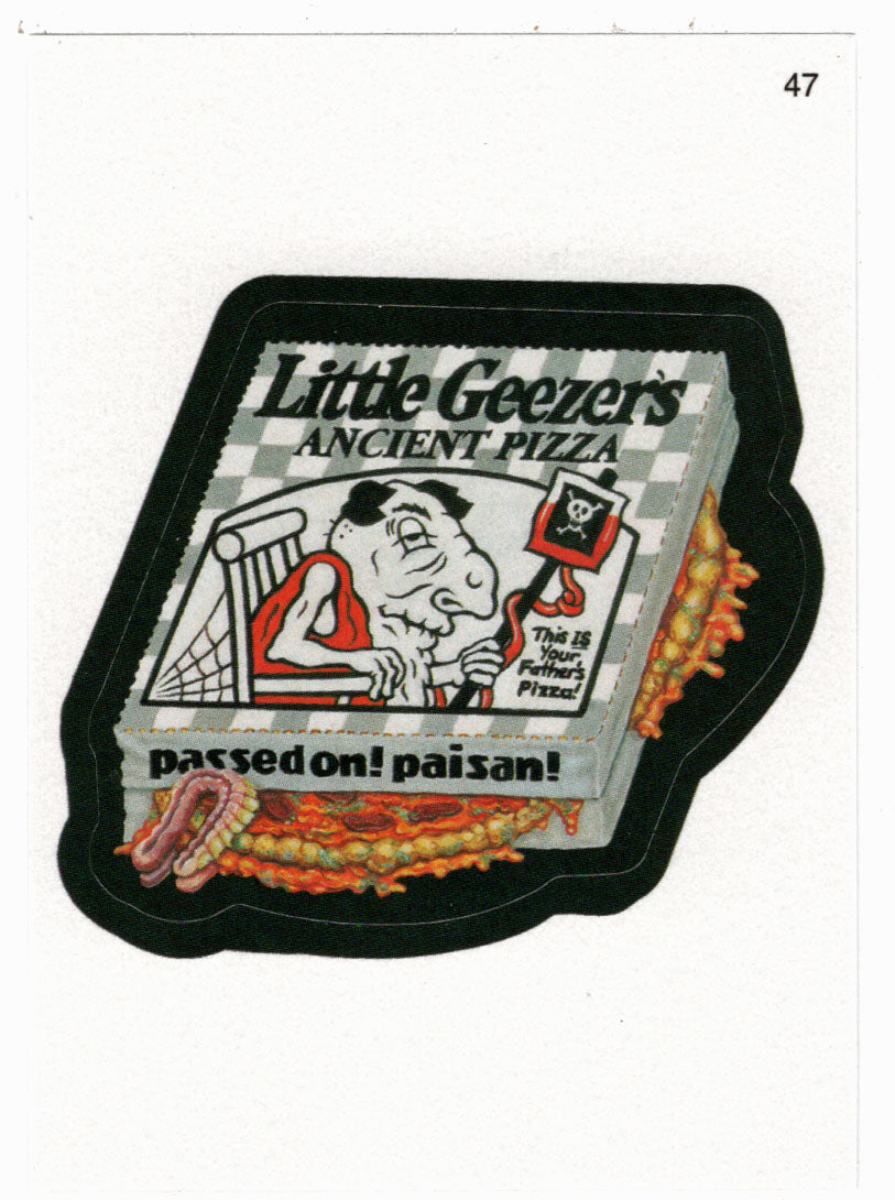 Little Geezer's Ancient Pizza (Trading Card) Wacky Packages All-New Series 2 Stickers - 2005 Topps # 47 - Mint