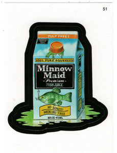 Minnow Maid Premium Fish Juice (Trading Card) Wacky Packages All-New Series 2 Stickers - 2005 Topps # 51 - Mint