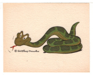 Walt Disney - Bud the Snake (Trading Card - Sticker) Figurine Super Stickers - 1979 Panini - Mint