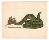 Walt Disney - Bud the Snake (Trading Card - Sticker) Figurine Super Stickers - 1979 Panini - Mint