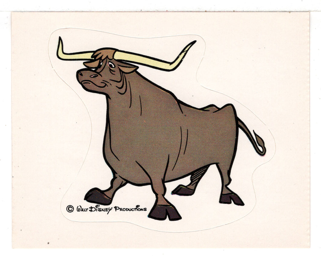Walt Disney - Ferdinand the Bull (Trading Card - Sticker) Figurine Super Stickers - 1979 Panini - Mint