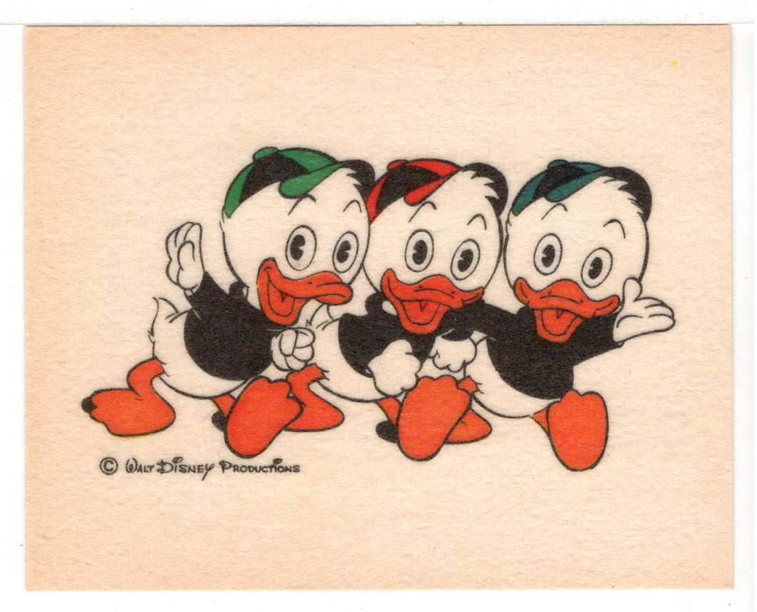 Walt Disney - Huey-Dewey-and-Louie (Trading Card - Sticker) Figurine Super Stickers - 1979 Panini - Mint