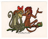 Walt Disney - Monkey Primates (Trading Card - Sticker) Figurine Super Stickers - 1979 Panini - Mint
