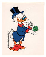 Walt Disney - Scrooge McDuck (Trading Card - Sticker) Figurine Super Stickers - 1979 Panini - Mint