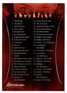 Checklist (Trading Card) Witchblade - Season One - 2002 Inkworks # 81 - Mint