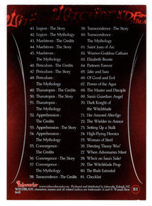 Checklist (Trading Card) Witchblade - Season One - 2002 Inkworks # 81 - Mint