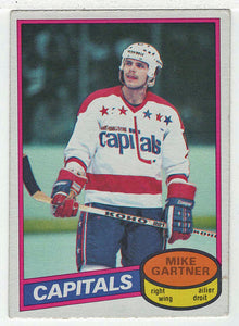 Mike Gartner RC - Washington Capitals (NHL Hockey Card) 1980-81 O-Pee-Chee # 195 VG-NM