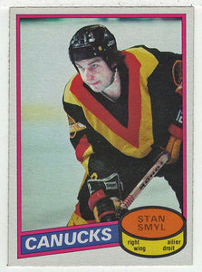 Stan Smyl RC - Vancouver Canucks (NHL Hockey Card) 1980-81 O-Pee-Chee # 208 VG-NM