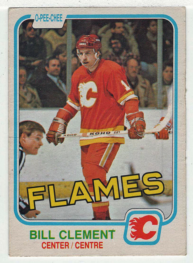 Bill Clement - Calgary Flames  (NHL Hockey Card) 1981-82 O-Pee-Chee # 39 VG