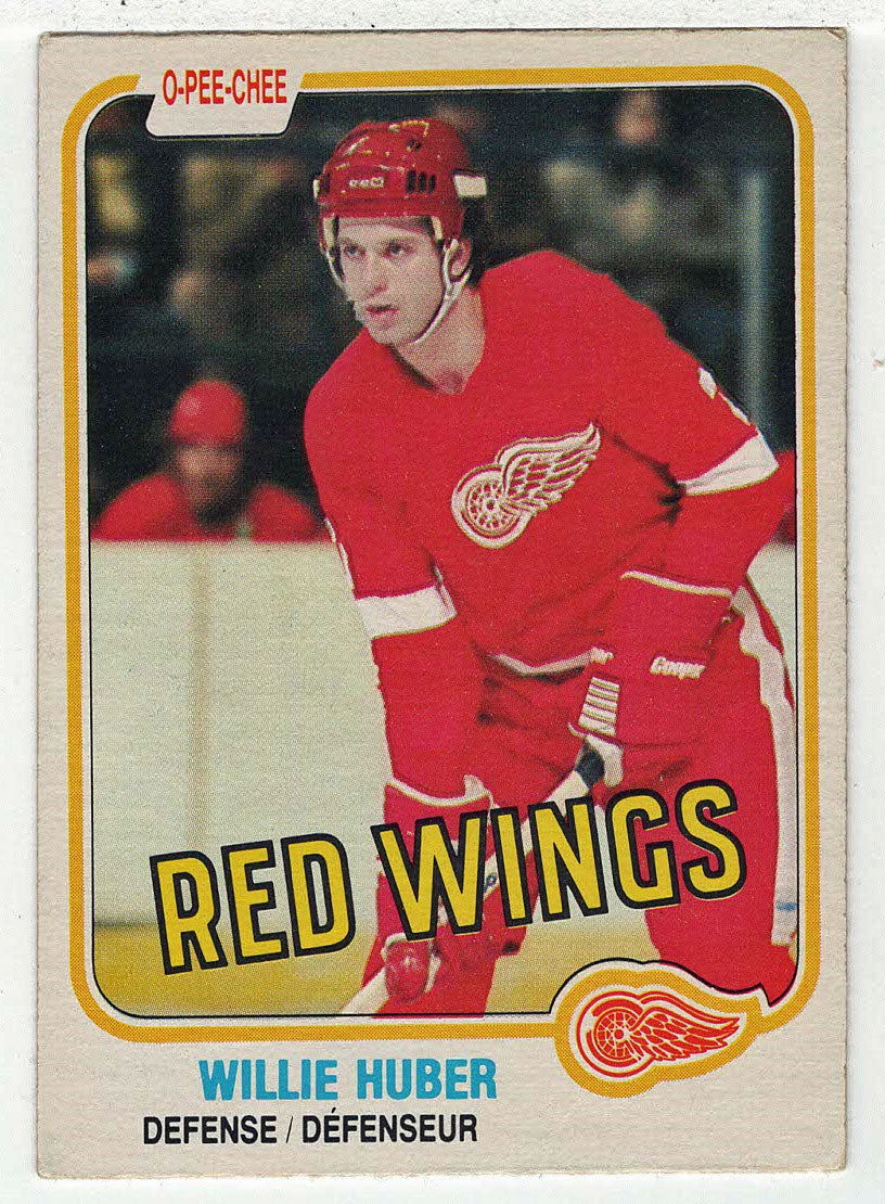 Willie Huber - Detroit Red Wings (NHL Hockey Card) 1981-82 O-Pee-Chee # 89 VG