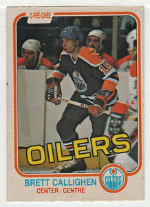 Brett Callighen - Edmonton Oilers (NHL Hockey Card) 1981-82 O-Pee-Chee # 110 VG