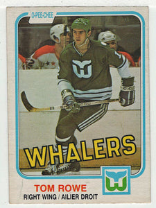 Tom Rowe - Hartford Whalers (NHL Hockey Card) 1981-82 O-Pee-Chee # 139 VG