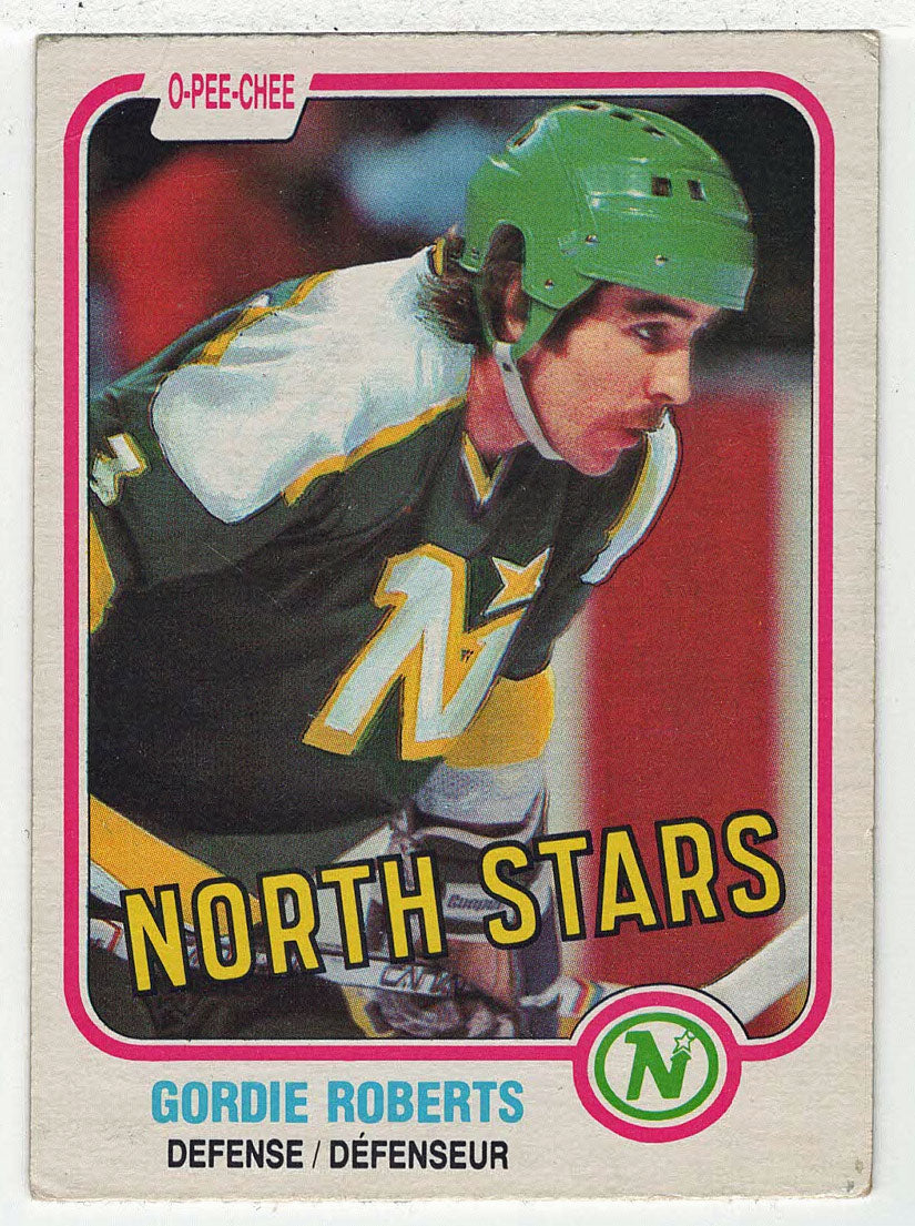 Gordie Roberts - Minnesota North Stars (NHL Hockey Card) 1981-82 O-Pee-Chee # 167 VG