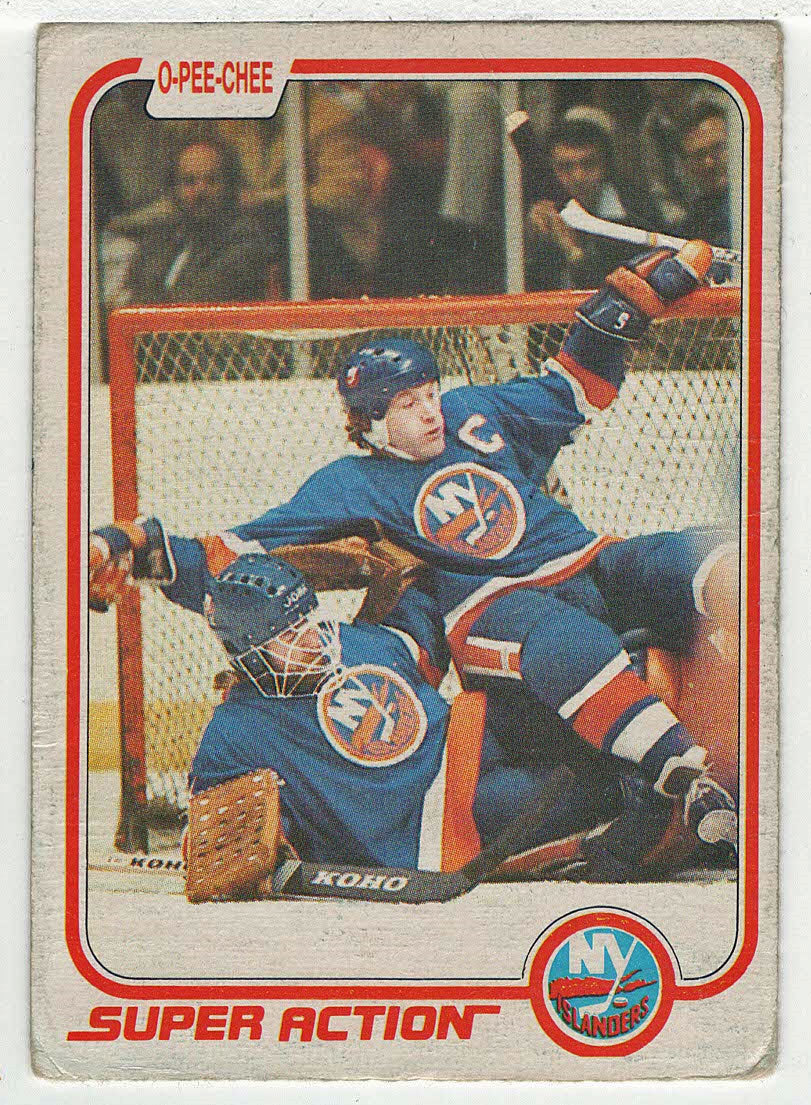 Denis Potvin - New York Islanders - Super Action (NHL Hockey Card) 1981-82 O-Pee-Chee # 209 VG