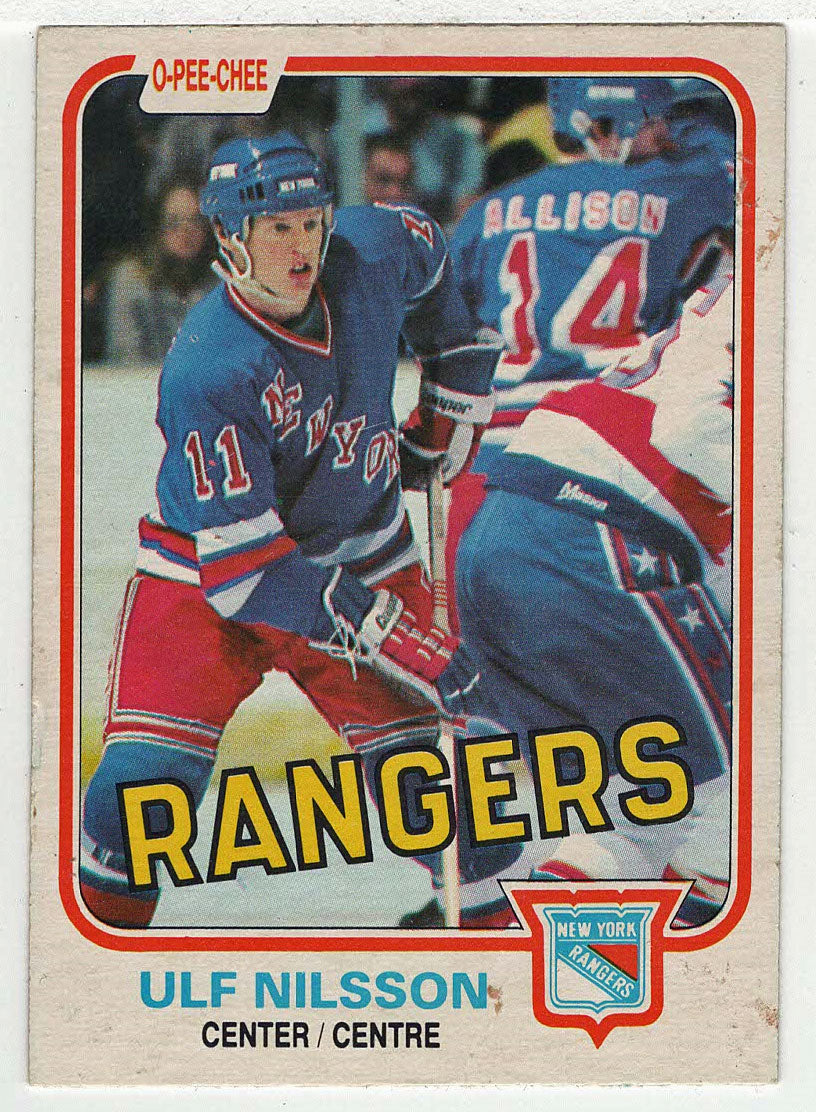 Ulf Nilsson - New York Rangers (NHL Hockey Card) 1981-82 O-Pee-Chee # 229 VG