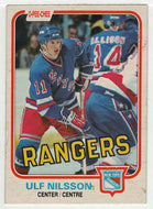 Ulf Nilsson - New York Rangers (NHL Hockey Card) 1981-82 O-Pee-Chee # 229 VG