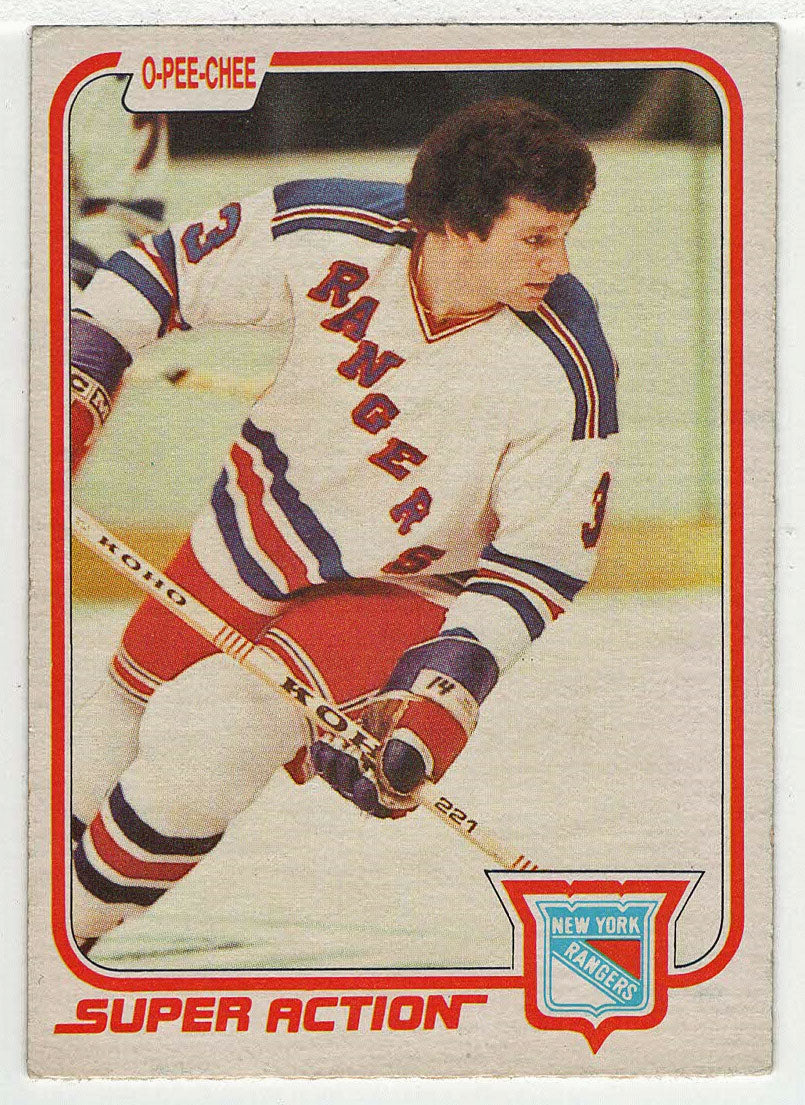 Barry Beck - New York Rangers - Super Action (NHL Hockey Card) 1981-82 O-Pee-Chee # 230 VG