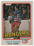 Steve Baker - New York Rangers (NHL Hockey Card) 1981-82 O-Pee-Chee # 231 VG