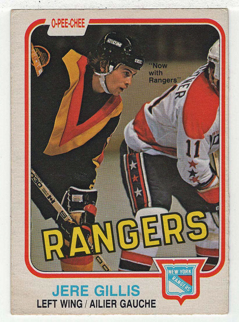 Jere Gillis - New York Rangers (NHL Hockey Card) 1981-82 O-Pee-Chee # 232 VG