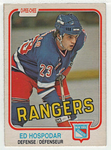 Ed Hospodar - New York Rangers (NHL Hockey Card) 1981-82 O-Pee-Chee # 233 VG