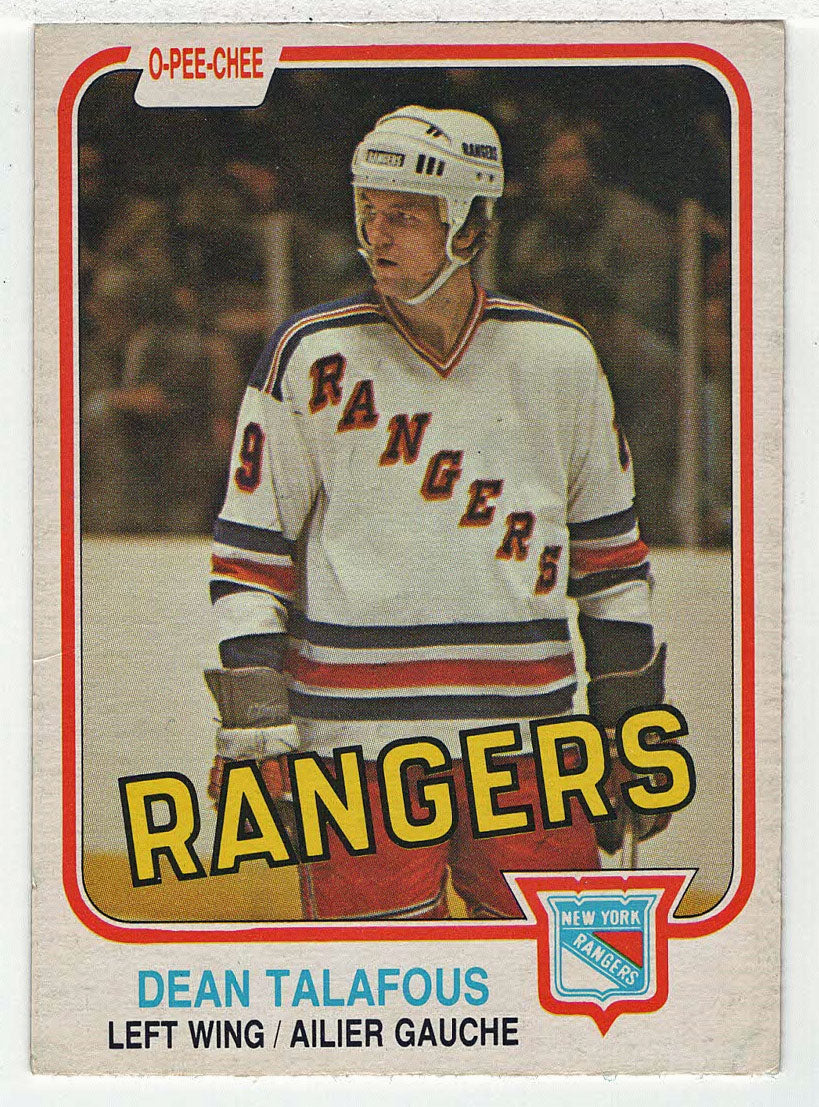 Dean Talafous - New York Rangers (NHL Hockey Card) 1981-82 O-Pee-Chee # 235 VG