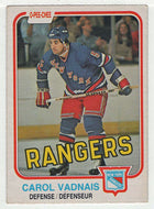 Carol Vadnais - New York Rangers (NHL Hockey Card) 1981-82 O-Pee-Chee # 236 VG