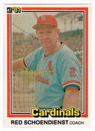 Red Schoendienst - St. Louis Cardinals (MLB Baseball Card) 1981 Donruss # 431 NM/MT