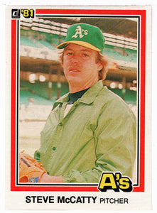Steve McCatty - Oakland Athletics (MLB Baseball Card) 1981 Donruss # 478 NM/MT