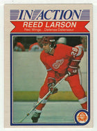 Reed Larson - Detroit Red Wings - In Action (NHL Hockey Card) 1982-83 O-Pee-Chee # 89 NM-MT