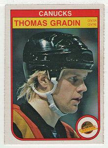 Thomas Gradin - Vancouver Canucks (NHL Hockey Card) 1982-83 O-Pee-Chee # 344 NM-MT