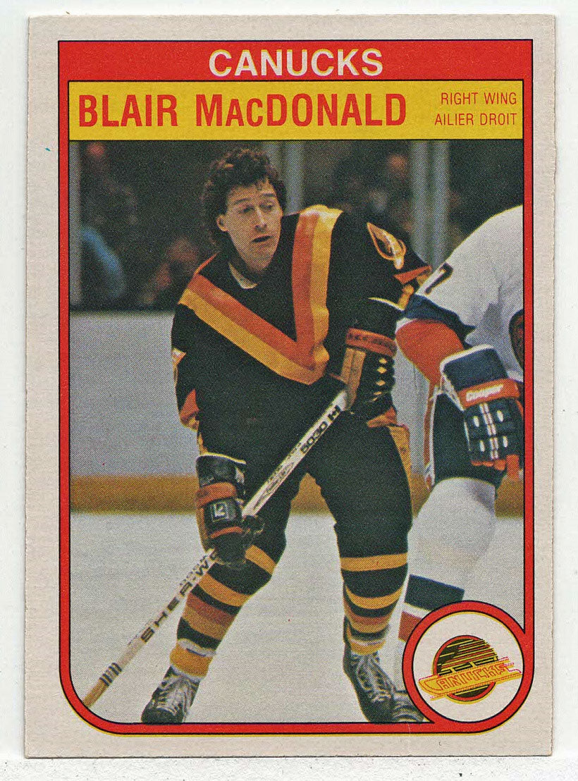 Blair MacDonald - Vancouver Canucks (NHL Hockey Card) 1982-83 O-Pee-Chee # 350 NM-MT