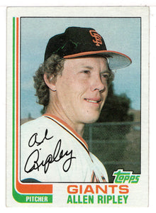 Allen Ripley - San Francisco Giants (MLB Baseball Card) 1982 Topps # 529 NM/MT