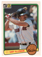 Gary Allenson - Boston Red Sox (MLB Baseball Card) 1983 Donruss # 30 NM/MT