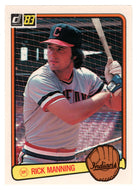 Rick Manning - Cleveland Indians (MLB Baseball Card) 1983 Donruss # 198 NM/MT